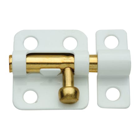 National Hardware National Hardware Brass-Plated White Steel Window Bolt 2 in. L 1 pk N248-492